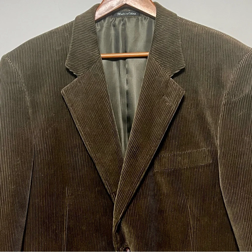 J.D. Christopher Corduroy‎ Blazer Mens 44R Brown Sport Coat Y2K Preppy 90s